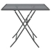 Set de comedor de jardín 3 pzas malla metal expandido antracita
