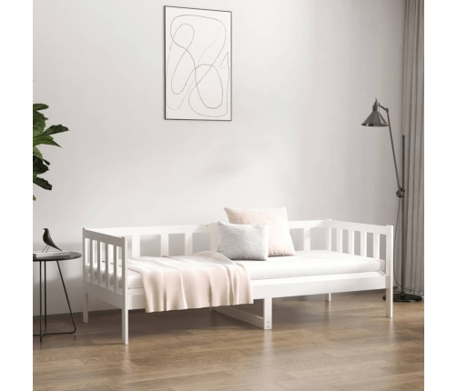 Sofá cama sin colchón madera maciza de pino blanco 90x190 cm