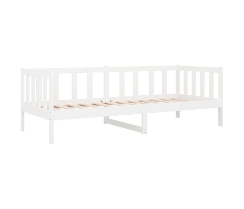 Sofá cama sin colchón madera maciza de pino blanco 90x190 cm