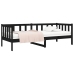 vidaXL Sofá cama madera maciza de pino negro 90x190 cm