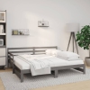 Sofá cama extraíble sin colchón gris 2x(90x190) cm