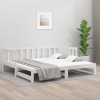 Sofá cama extraíble sin colchón blanco 2x(90x190) cm