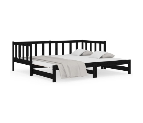 Sofá cama extraíble sin colchón negro 2x(90x190) cm