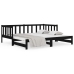 Sofá cama extraíble sin colchón negro 2x(90x190) cm