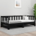 Sofá cama extraíble sin colchón negro 2x(90x190) cm