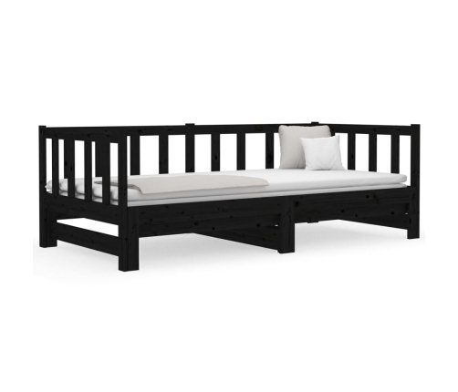 Sofá cama extraíble sin colchón negro 2x(90x190) cm