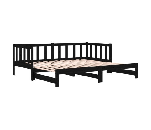 Sofá cama extraíble sin colchón negro 2x(90x190) cm