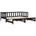 Sofá cama extraíble sin colchón negro 2x(90x190) cm