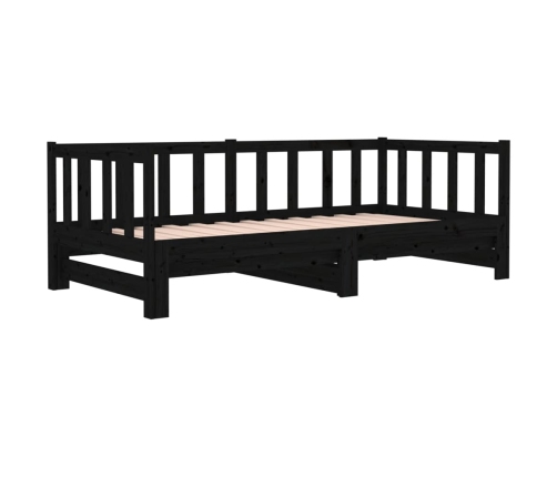 Sofá cama extraíble sin colchón negro 2x(90x190) cm