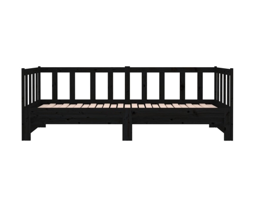 Sofá cama extraíble sin colchón negro 2x(90x190) cm