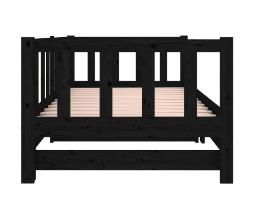 Sofá cama extraíble sin colchón negro 2x(90x190) cm
