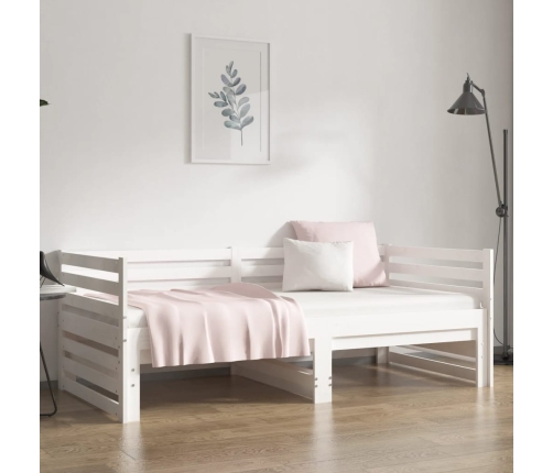 Sofá cama extraíble sin colchón blanco 2x(90x190) cm