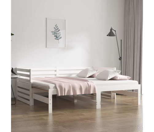 Sofá cama extraíble sin colchón blanco 2x(90x190) cm