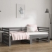 Sofá cama extraíble sin colchón gris 2x(90x190) cm