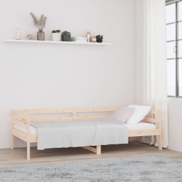 Sofá cama sin colchón madera maciza de pino 80x200 cm