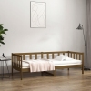 Sofá cama sin colchón madera maciza pino marrón miel 80x200 cm