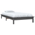 Estructura de cama madera maciza de pino gris 90x200 cm