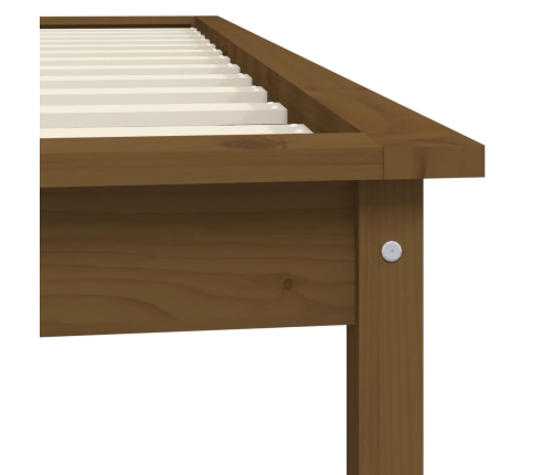 Estructura de cama madera maciza pino marrón miel 100x200 cm