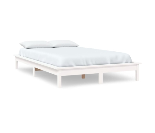 vidaXL Estructura de cama madera maciza de pino blanco 120x200 cm