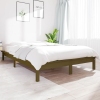 Estructura de cama madera maciza pino marrón miel 120x200 cm