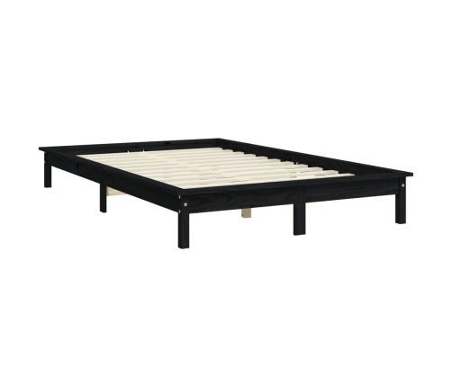 vidaXL Estructura de cama madera maciza de pino negra 120x200 cm