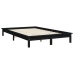 vidaXL Estructura de cama madera maciza de pino negra 120x200 cm