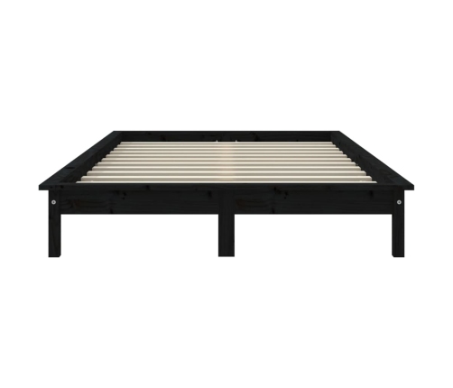 vidaXL Estructura de cama madera maciza de pino negra 120x200 cm