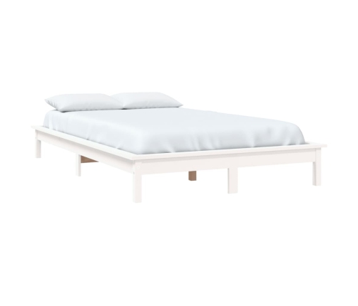 Estructura de cama madera maciza de pino blanca 140x200 cm