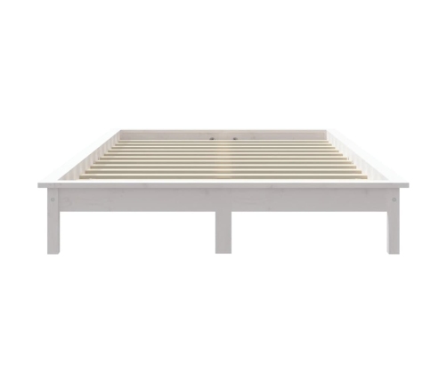 Estructura de cama madera maciza de pino blanca 140x200 cm