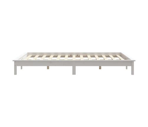 Estructura de cama madera maciza de pino blanca 140x200 cm