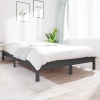 Estructura de cama madera maciza de pino gris 140x200 cm