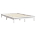 Estructura de cama de madera maciza blanca 180x200 cm