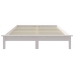 Estructura de cama de madera maciza blanca 180x200 cm