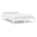 Estructura de cama de madera maciza de pino blanco 200x200 cm