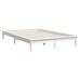 Estructura de cama de madera maciza de pino blanco 200x200 cm