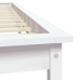Estructura de cama de madera maciza de pino blanco 200x200 cm
