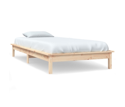 Estructura de cama madera maciza de pino 90x190 cm