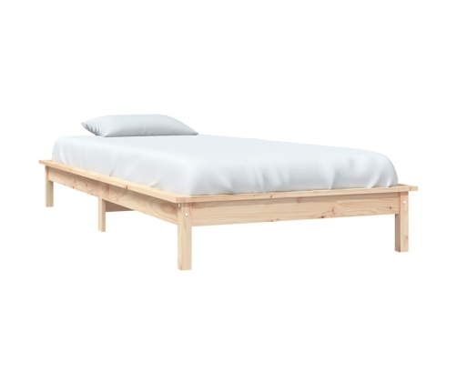 Estructura de cama madera maciza de pino 90x190 cm