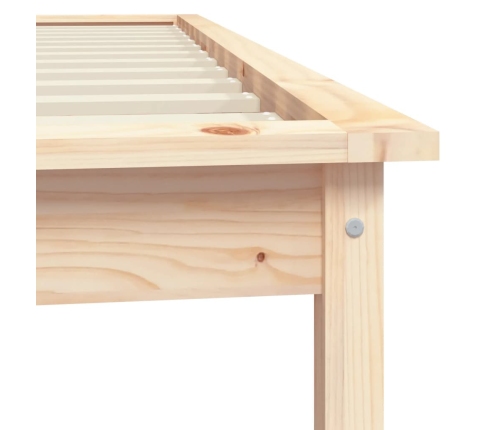 Estructura de cama madera maciza de pino 90x190 cm