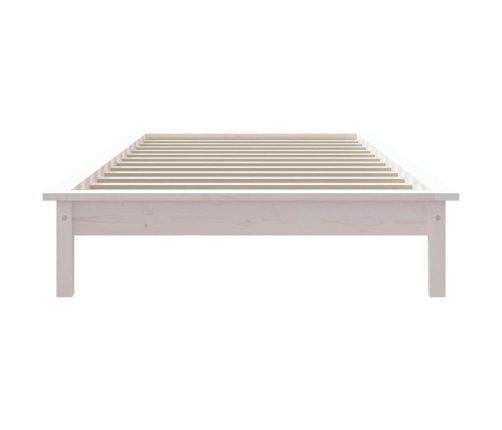 Estructura cama individual madera maciza pino blanco 90x190 cm