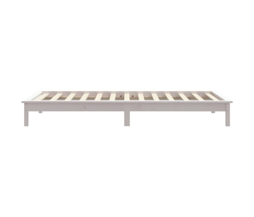 Estructura cama individual madera maciza pino blanco 90x190 cm