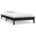 Estructura cama individual madera maciza pino negra 90x190 cm