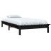 Estructura cama individual madera maciza pino negra 90x190 cm