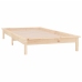 Estructura de cama LED sin colchón madera maciza 90x200 cm