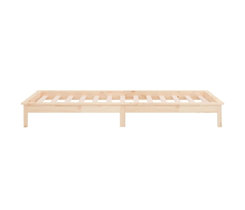 Estructura de cama LED sin colchón madera maciza 90x200 cm