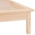 Estructura de cama LED sin colchón madera maciza 90x200 cm