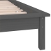 Estructura de cama con LED madera maciza gris 90x200 cm