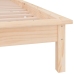 Estructura de cama LED sin colchón madera maciza 100x200 cm