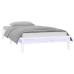 Estructura cama LED sin colchón madera maciza blanco 100x200 cm