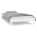 Estructura cama LED sin colchón madera maciza blanco 100x200 cm